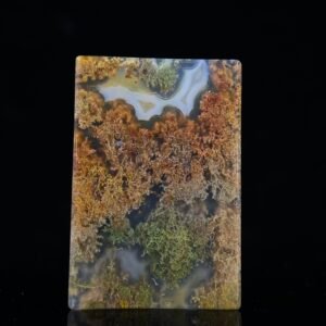 Golden Thread & Emerald Shadow Agate Peace Pendant