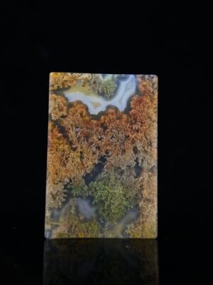 Golden Thread & Emerald Shadow Agate Peace Pendant