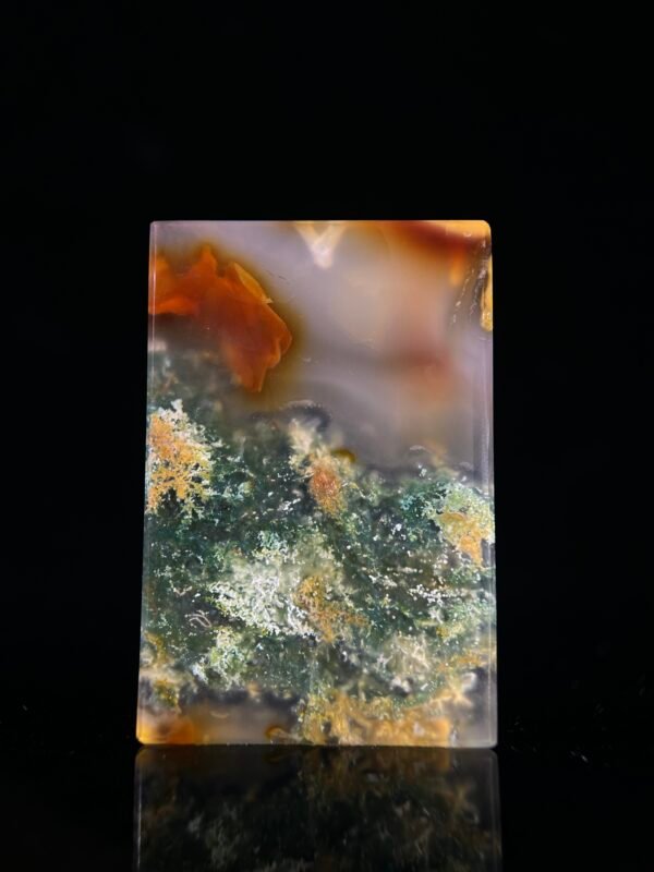 Golden Radiance & Emerald Mist Agate Peace Pendant
