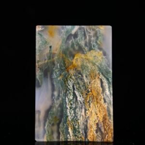 Agate Peace Pendant: Fantasy Landscape