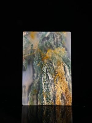 Agate Peace Pendant: Fantasy Landscape