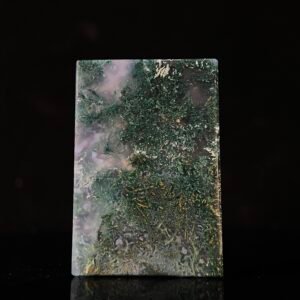 Moss Agate Peace Pendant: Verdant Landscape