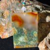 Golden Radiance & Emerald Mist Agate Peace Pendant