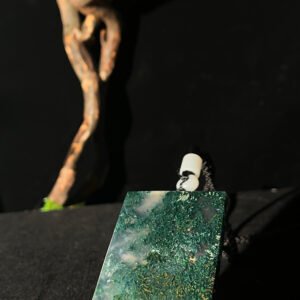 Moss Agate Peace Pendant: Verdant Landscape