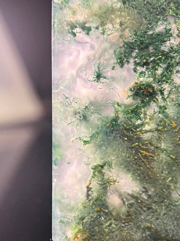 Moss Agate Peace Pendant: Verdant Landscape