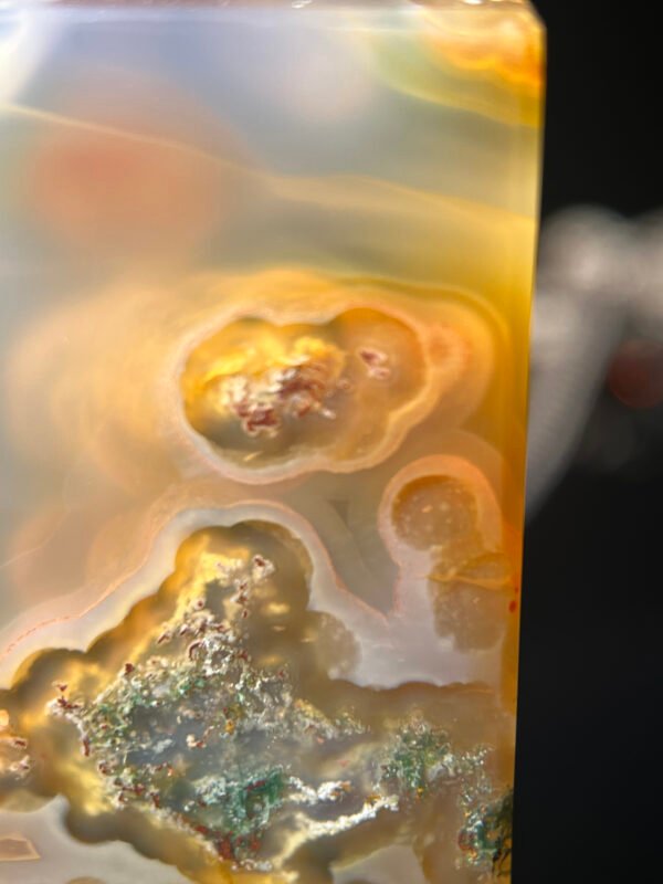 Aurora Vein Agate Serene Peace Pendant