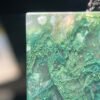 Emerald Shadow Forest Agate Peace Pendant