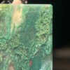 Emerald Shadow Forest Agate Peace Pendant