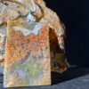 Golden Thread & Emerald Shadow Agate Peace Pendant