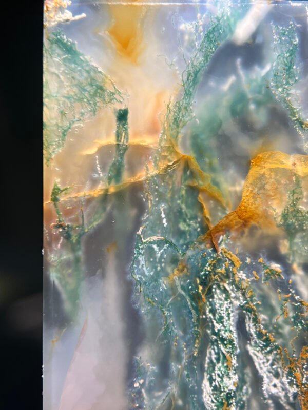 Agate Peace Pendant: Fantasy Landscape