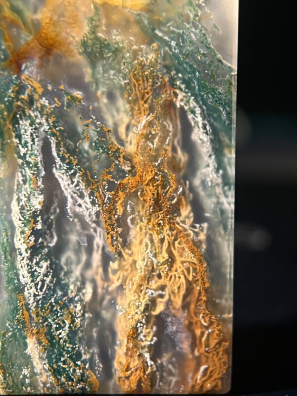 Agate Peace Pendant: Fantasy Landscape