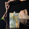 Agate Peace Pendant: Fantasy Landscape