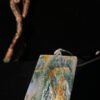 Agate Peace Pendant: Fantasy Landscape