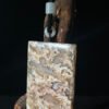 Golden Filigree Cloud - like Agate Peace Pendant