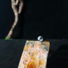 Flame Shadow & Golden Vein Agate Peace Pendant