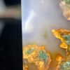 Emerald Shadow & Golden Glow Agate Peace Pendant
