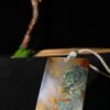 Emerald Shadow & Golden Glow Agate Peace Pendant