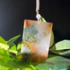 Emerald Shadow & Golden Glow Agate Peace Pendant